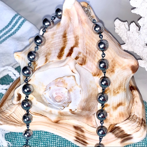 💫Genuine Hematite Beaded Necklace - Picture 4 of 7